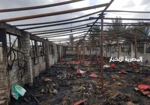 النيابة تعاين حريق مزرعة دواجن في الدقهلية