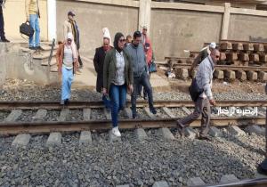 لجنة من «السكة الحديد» توصي بإقامة سلم كهرباء لعبور المشاة بمحطة «محلة أبوعلي»