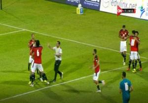 مصطفى محمد يسجل أول أهدافه الدولية في شباك الجابون بعد 6 مباريات
