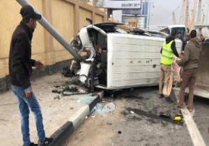 مصرع شخص وإصابة 11 شخصا فى حادث انقلاب سيارة وسط سيناء