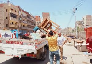 رفع ٥٧٩ حالة إشغال طريق مخالفة بمركزي دمنهور ورشيد فى البحيرة