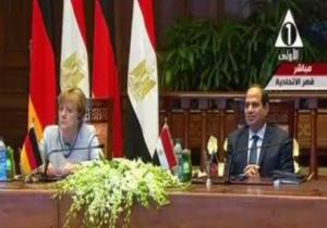 أنجيلا ميركل: مصر تلعب دور محوريا فى المنطقة كلها ونسعى للتعاون