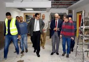رئيس جامعة المنصورة يتفقد أعمال إنشاء المراكز الطبية الجديدة