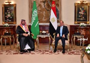 ولي العهد السعودي يبعث برقية شكر للرئيس السيسي إثر مغادرته القاهرة