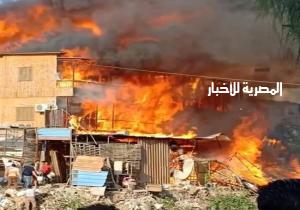 إصابة 7 مواطنين في حريق بمعرض "سيراميك" ومنزل بالحامول في كفر الشيخ