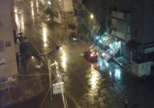 صوره.. أمطار غزيرة تتسبب فى غرق الشوارع بالقليوبية