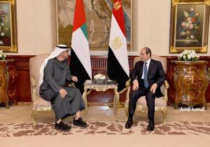 الرئيس السيسي وبن زايد يعقدان لقاءً أخويا لبحث الأوضاع الإقليمية