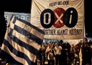"لا" اليونانية تهبط بالنفط واليورو والأسهم