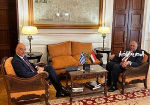 لقاء ثنائي مغلق لوزيري خارجية مصر واليونان في أثينا