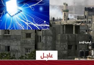 انقطاع شبكة الاتصالات والإنترنت في جميع أنحاء مدينة رفح الفلسطينية