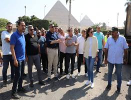 "محافظ الجيزة" يتابع مشروعات تطوير محيط المتحف المصري الكبير ومطار سفنكس