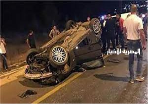 إصابة 6 أشخاص في حادث انقلاب سيارة ملاكي بأسيوط