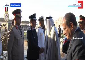 الرئيس السيسي ونظيره الإماراتي يصلان إلى مقر الأكاديمية العسكرية المصرية