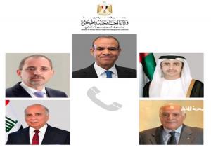 وزير الخارجية يبحث هاتفيًا التطورات في سوريا مع نظرائه من الإمارات والأردن والعراق والجزائر