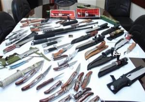 الشرطة تضبط 186 قطعة سلاح أبيض خلال حملات أمنية