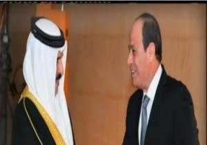 الرئيس السيسى يستقبل حمد بن عيسى آل خليفة ملك البحرين بمطار القاهرة
