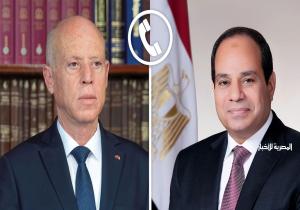 الرئيس السيسي يهنئ نظيره التونسي بمناسبة إعادة انتخابه رئيسًا للجمهورية