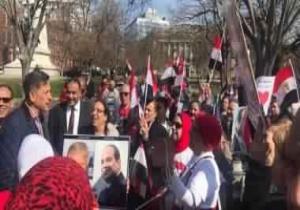 الجالية المصرية بالصين تستقبل السيسى بهتافات "تحيا مصر"