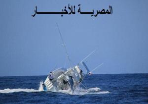 شاهد...غرق لنش صيد بسبب سوء الأحوال الجويه فى بورسعيد