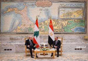 الرئيس السيسي يلتقي رئيس الحكومة اللبنانية على هامش قمة الدول الثماني النامية