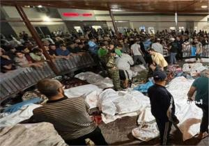 الاحتلال الإسرائيلي يستهدف مبنى لمستشفى المعمدانى بقطاع غزة