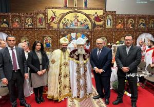 قنصل مصر في فرانكفورت يزور كنيسة مار مرقس الأرثوذكسية للتهنئة بعيد القيامة
