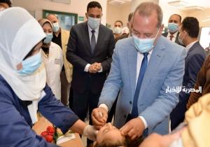 مكي خلال تفقده حملة التطعيم ضد شلل الأطفال بالمنصورة: نستهدف مليون طفل