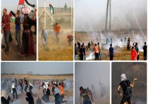 استشهاد 127 فلسطينيا وإصابة 14700 برصاص الاحتلال منذ نهاية مارس الماضى
