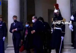 الرئيس السيسي يغادر قصر الإليزيه عقب مؤتمر صحفي مشترك مع نظيره الفرنسي