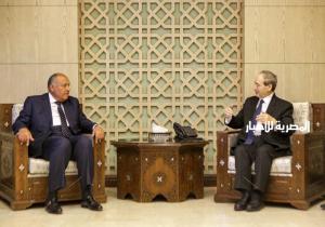 وزيرا خارجية مصر وسوريا يُجريان مباحثات ثنائية اليوم