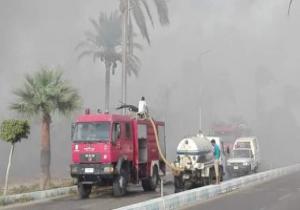 السيطرة على حريق نشب في منطقة الامتداد العمرانى برأس البر