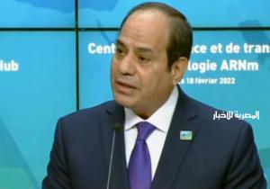 الرئيس السيسي يعرب عن تقديره لاختيار مصر ضمن الدول التي ستتلقى الدعم للحصول على تكنولوجيا تصنيع اللقاحات