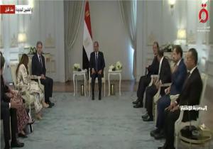 الرئيس السيسي يلتقي وزير الخارجية الأمريكي بالعلمين