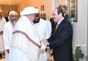 الرئيس السيسي يشيد بدور سلطان البهرة والطائفة في ترميم مساجد وأضرحة آل البيت والمساجد الأثرية بالقاهرة