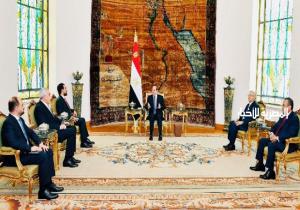 الرئيس السيسي يستقبل رئيس مجلس النواب العراقي