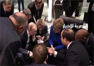 زعماء العالم يستمعون للرئيس السيسي على هامش مؤتمر برلين