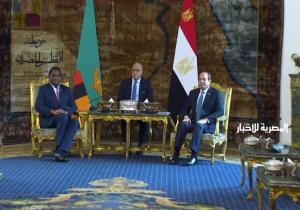 الرئيس السيسي: اتفقت مع رئيس زامبيا على أهمية الاستغلال الأمثل لقدرات بلدينا