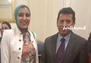 وزير الشباب والرياضة يُهنئ جيانا فاروق لفوزها بمنصب نائب رئيس شبكة الرياضة الإفريقية النسائية