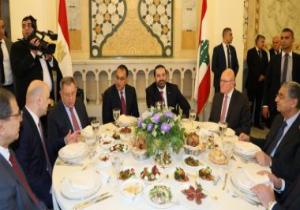 نص كلمة رئيس الوزراء ونظيره اللبنانى فى عشاء عمل ببيروت