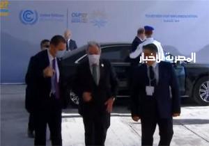 لحظة وصول الأمين العام للأمم المتحدة مؤتمر المناخ