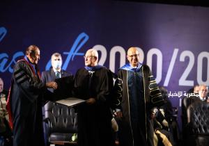 جامعة النيل الأهلية تمنح عدلي منصور أول دكتوراه فخرية في تاريخها /  صور
