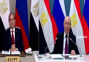 الرئيسان السيسي وبوتين يشهدان تدشين وضع هيكل الاحتواء لمفاعل الوحدة الأولى بمحطة الضبعة النووية