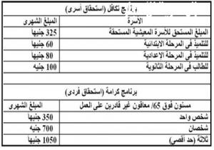 الحكومة تقرر صرف معاش تكافل وكرامة في 15/1/2017