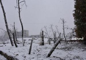 حلب.. نزوح تحت الثلوج