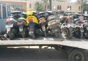 مصادرة 22 مركبة ودراجة نارية مخالفة في مدينة طنطا