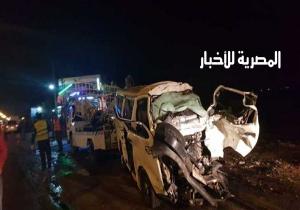 مصرع اثنين وإصابة 25 في حادث مروّع على صحراوي بني سويف