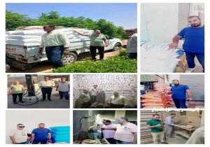 ضبط ٣٤ طن علف داخل مصنعين بدون ترخيص و٢ طن سماد مدعم محظور تداوله بالأسواق بالبحيرة