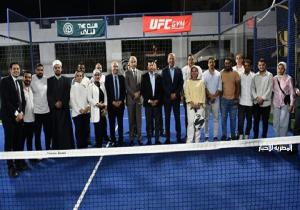 وزير الرياضة ومحافظ الجيزة يفتتحان ملاعب البادل الجديدة بنادي النادي أكتوبر