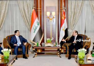 الرئيس السيسي ورئيس وزراء العراق يتابعان تنفيذ المشروعات المنبثقة عن آلية التعاون الثلاثي مع الأردن