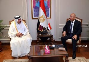 وزير النقل يستقبل نظيره القطري لبحث تطوير محطات الحاويات الحالية بالموانئ المصرية